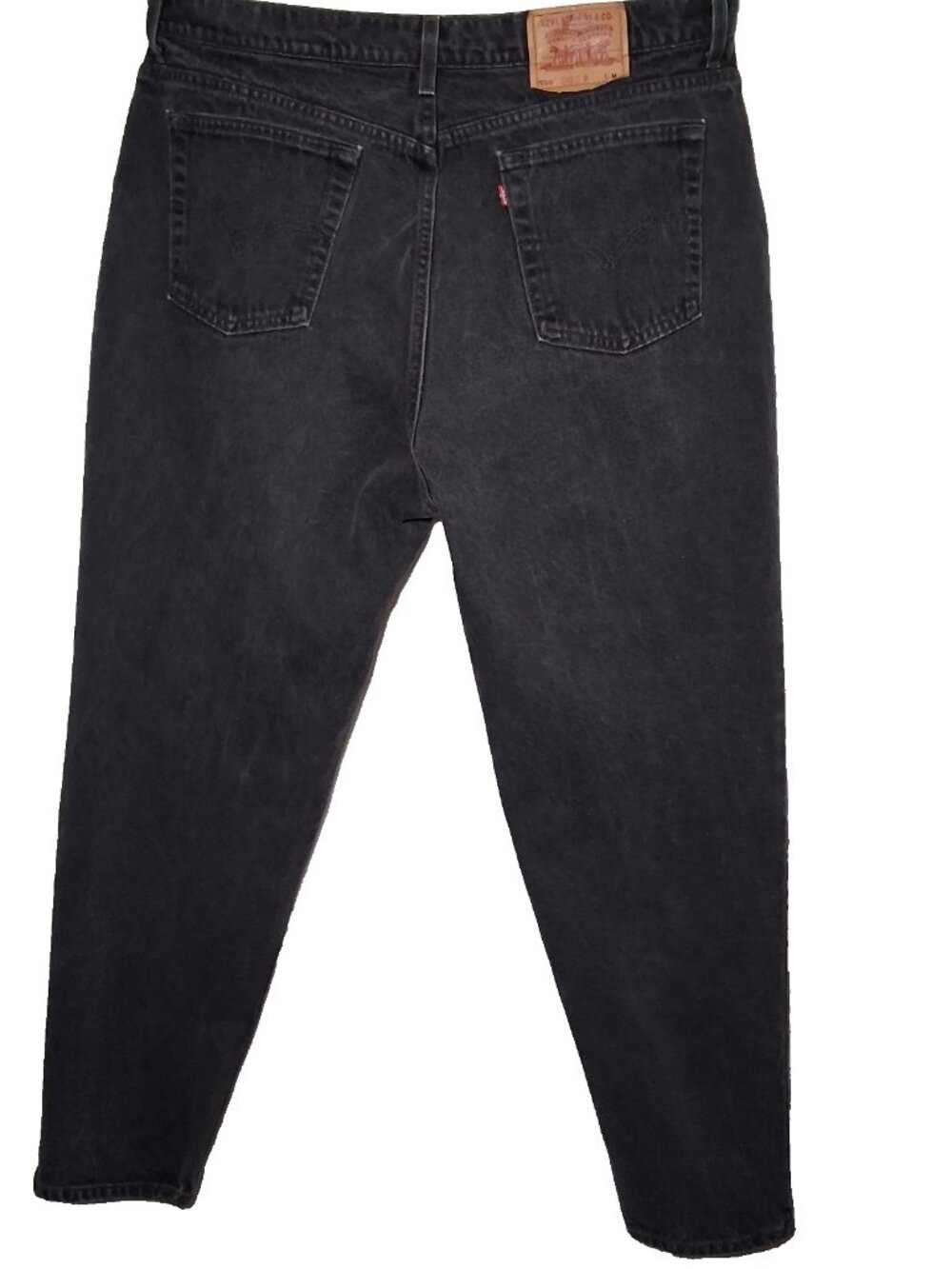 Vitage Levis 550 Jeans Plus Size 38x 29.5 Relaxed Fit Tapered Leg Black Denim